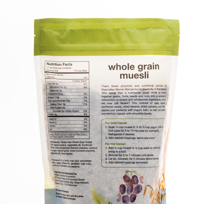 Healthy Options Gluten-Free Whole Grain Muesli 510g