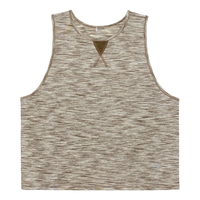 Heather Sand Melange Training Camp Muscle Tee - Parke & Ronen