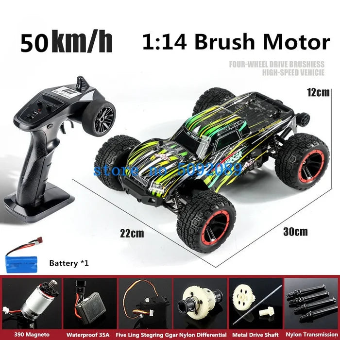 High-Speed 1:14 Metal RC Drift Car - Waterproof & All-Terrain Fun
