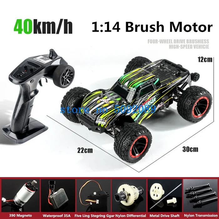 High-Speed 1:14 Metal RC Drift Car - Waterproof & All-Terrain Fun