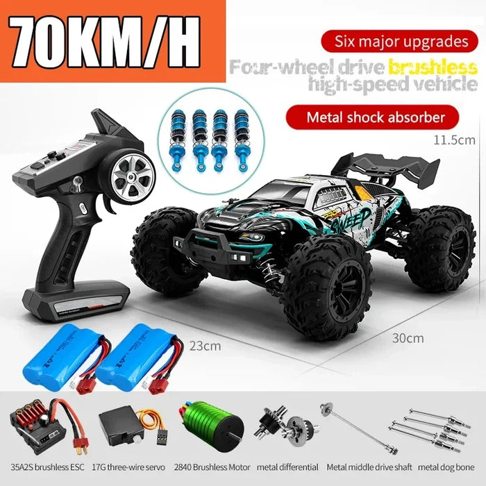 High-Speed 4WD RC Drift Truck with LED Lights