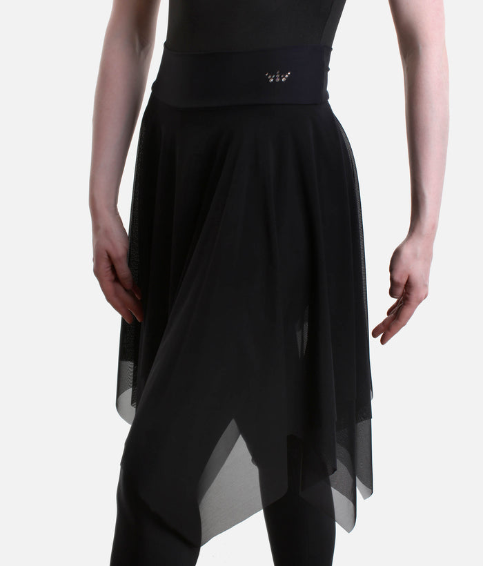 High-Waisted Dance Leggings with Mesh Skirt, Pedagogue Collection - DS6608