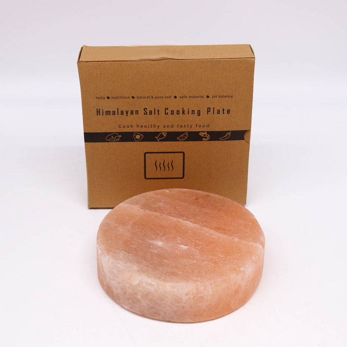 Himalayan Salt Cooking Plate Round Handcarved