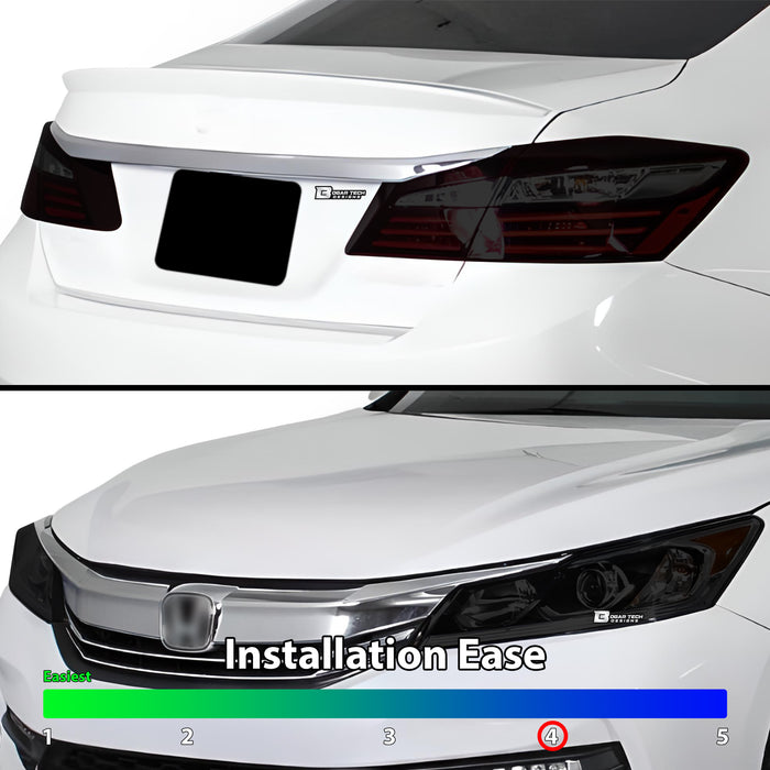 Full Headlight Taillight Precut Smoked PPF Tint Kit Film Overlay Fits Honda Accord 2016 - 2017 - Bogar Tech Designs