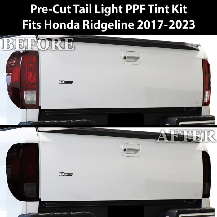 Full Headlight Taillight Precut Smoked PPF Tint Kit Film Overlay Fits Honda Ridgeline 2017 - 2025 - Bogar Tech Designs