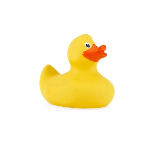 The Hot Safe Bath Duck, featuring a yellow body and orange beak, is displayed against a plain white background—ideal as a baby bath safety indicator.
