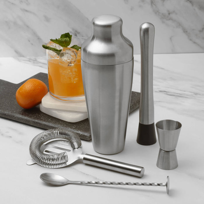 Houdini Barware - Houdini Satin Stainless Steel 5pc Bar Tool Set