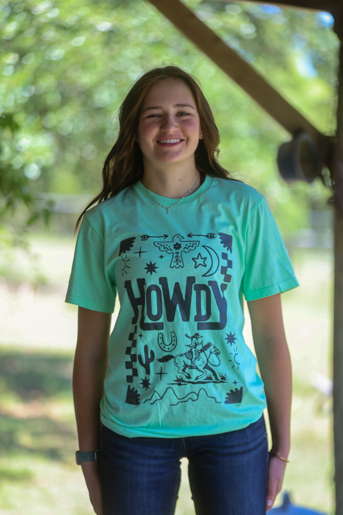 Howdy Collage Tee