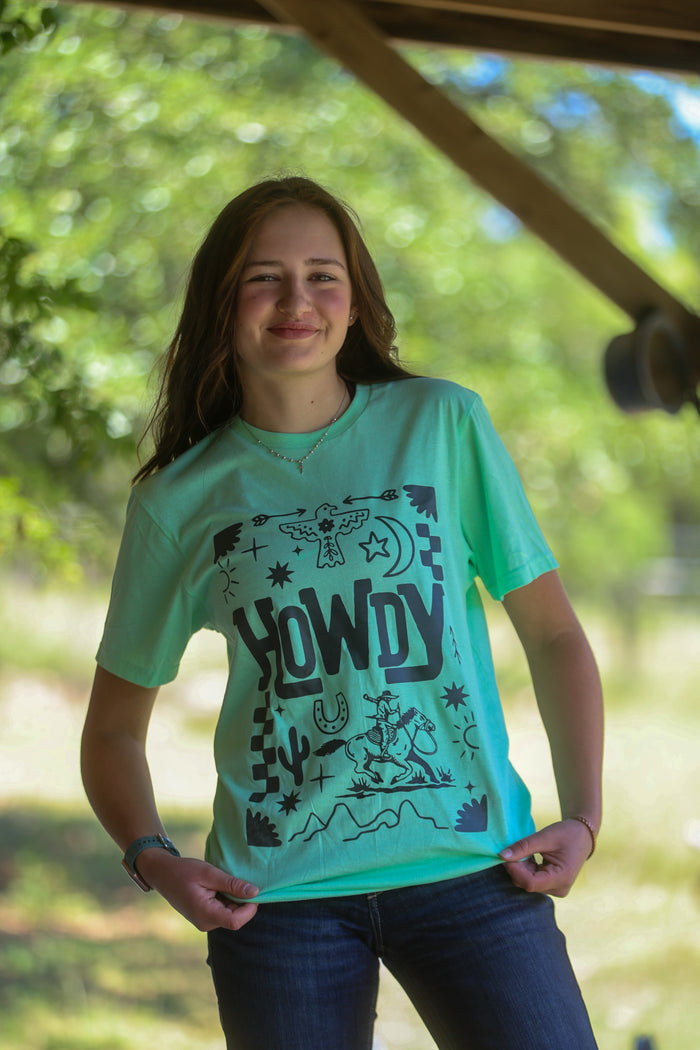 Howdy Collage Tee