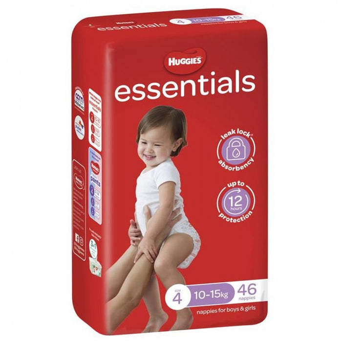 Huggies Essentials Nappies Unisex Size 4