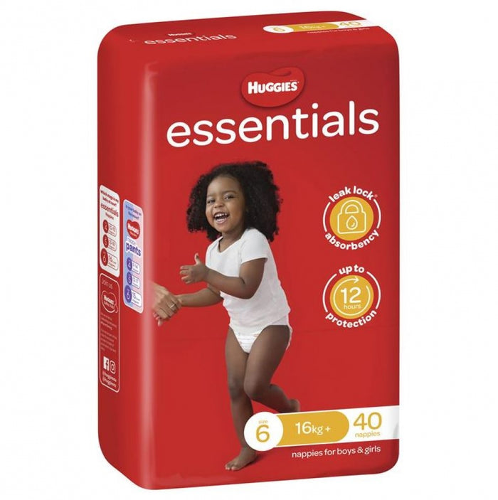 Huggies Essentials Nappies Unisex Size 6