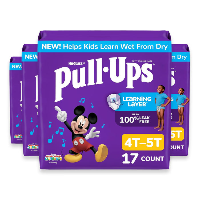 Huggies Pull-Ups Boys Training Underwear 4T–5T - 17 Ct - 4 Pack