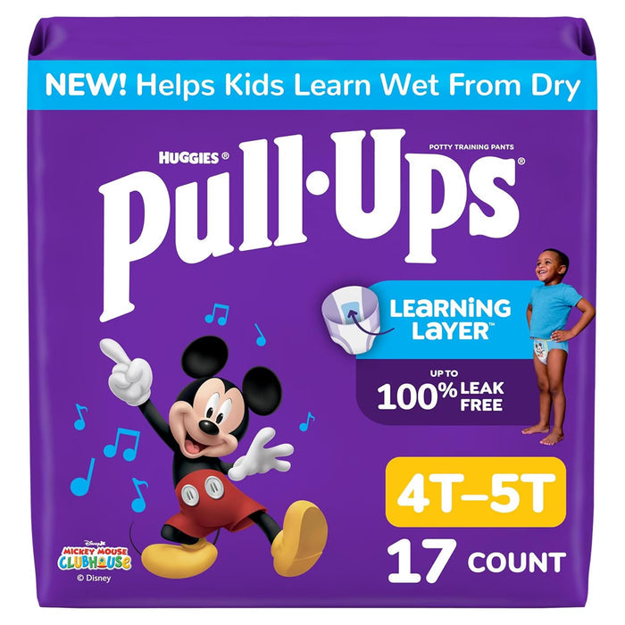 Huggies Pull-Ups Boys Training Underwear 4T–5T - 17 Ct - 4 Pack