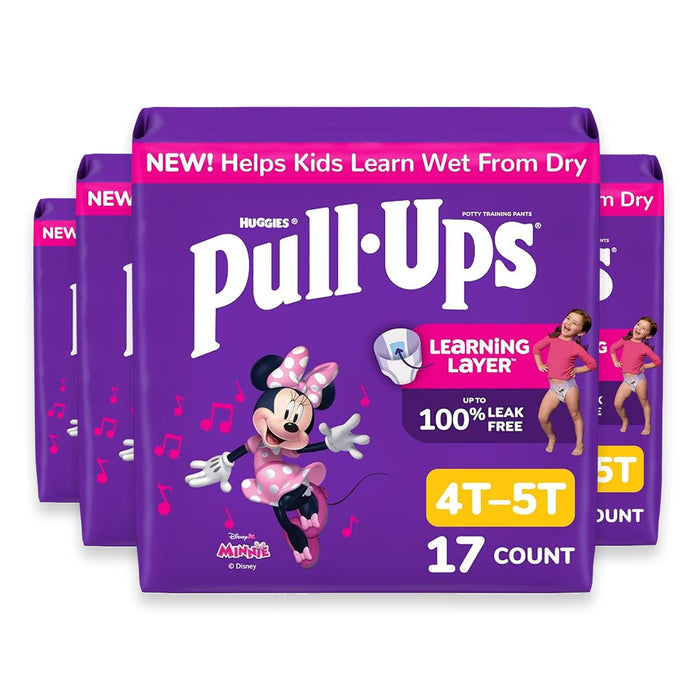 Huggies Pull-Ups Girls Training Underwear 4T–5T - 17 Ct - 4 Pack