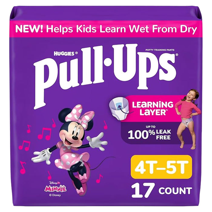 Huggies Pull-Ups Girls Training Underwear 4T–5T - 17 Ct - 4 Pack
