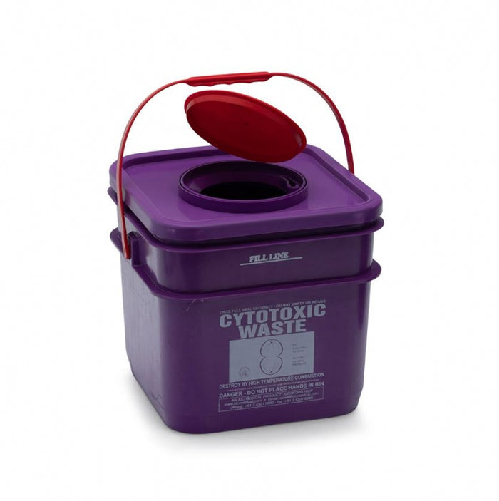 IDC Medical Cytotoxic Waste Container 10L Square