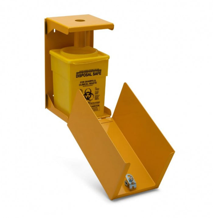 IDC Medical YA2L-H Steel Security Safe Sharps Disposal Hinged 2L