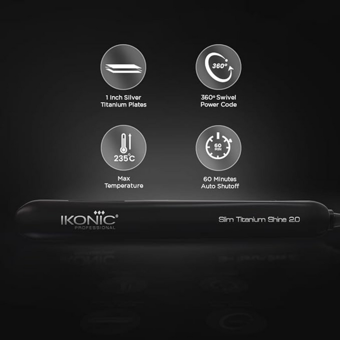 Ikonic Slim Titanium Shine Straightener 3.0