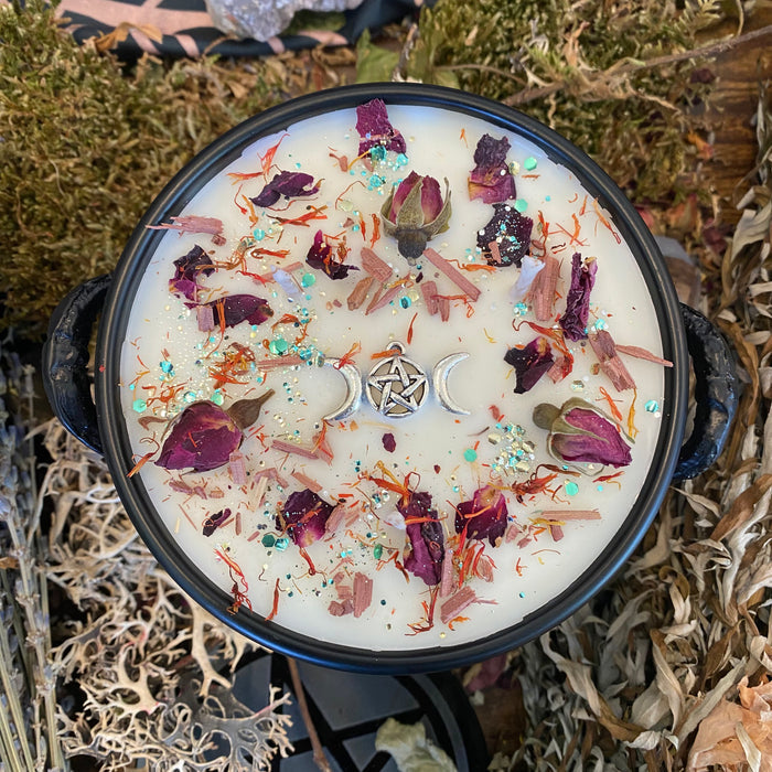Triple Goddess Sacred Cauldron Candles