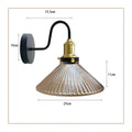 Industrial Ribbed Glass Wall Light Fits Standard UK Wall Lights (E27) ~1774