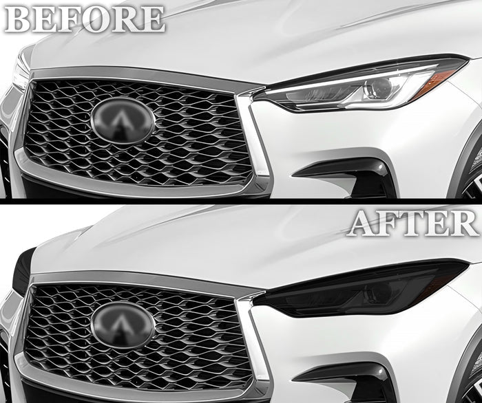 Full Headlight Taillight Precut Smoked PPF Tint Kit Film Overlay Fits Infiniti QX55 2022 - 2024 - Bogar Tech Designs