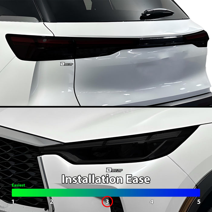 Full Headlight Taillight Precut Smoked PPF Tint Kit Film Overlay Fits Infiniti QX60 2022 - 2024 - Bogar Tech Designs