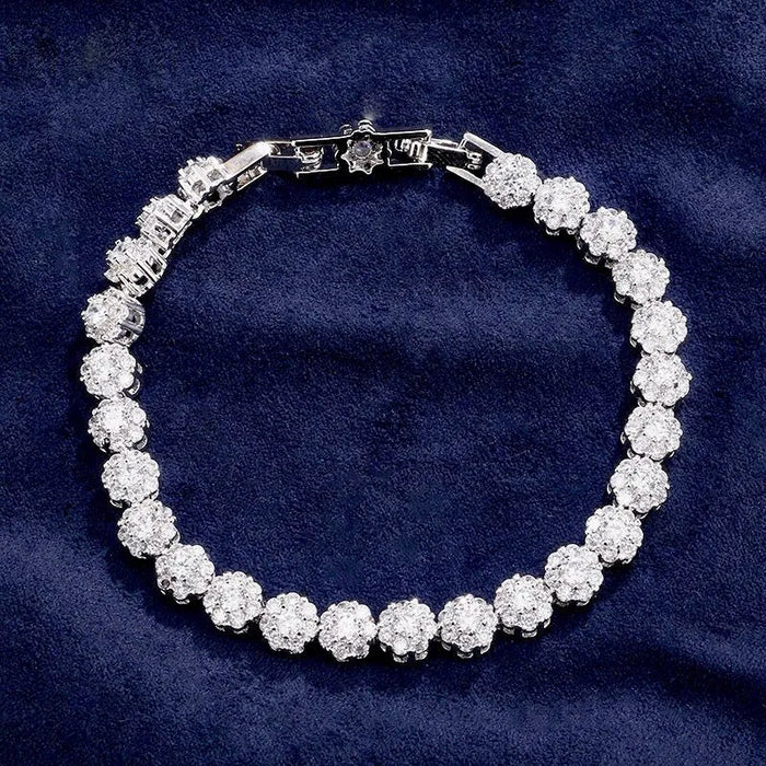 Wedding Jewelry - Cubic Zirconia Bridal Bracelet - Available in Rose Gold and Silver