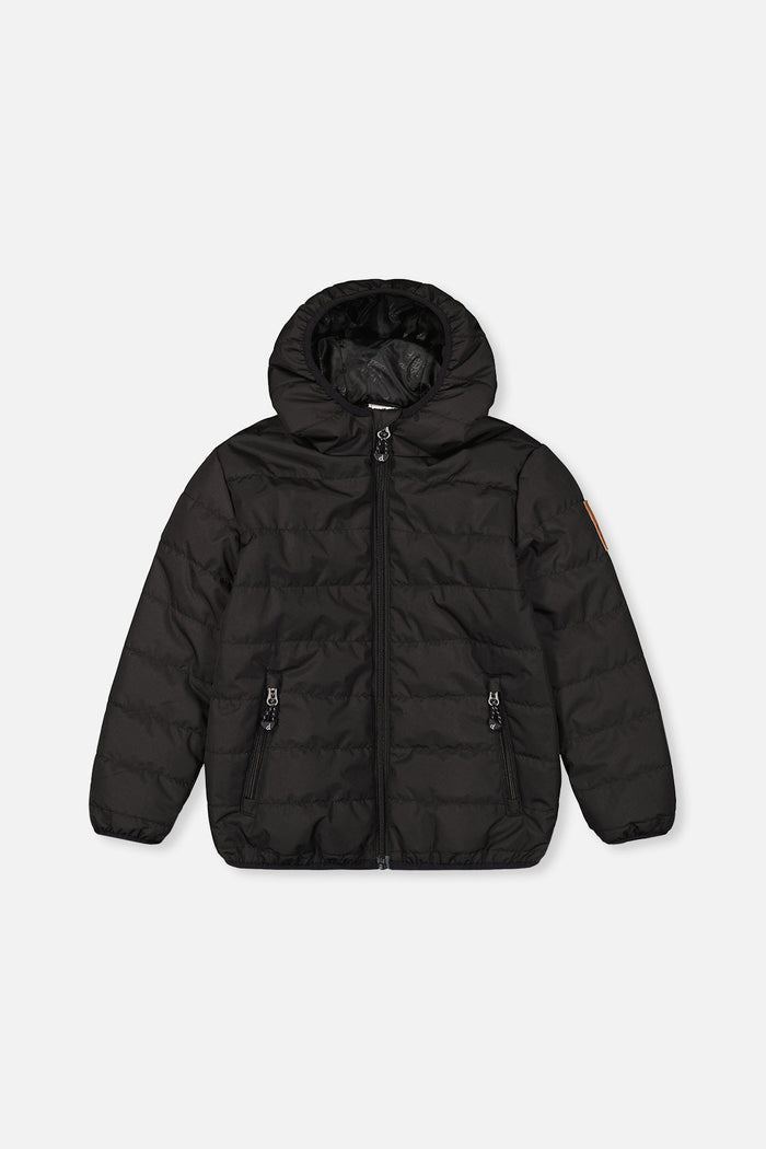 Insulating Quilted Mid-Season Jacket Black-0