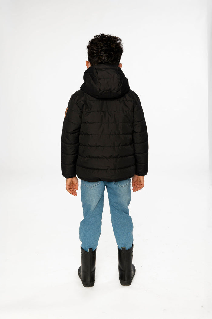 Insulating Quilted Mid-Season Jacket Black-3