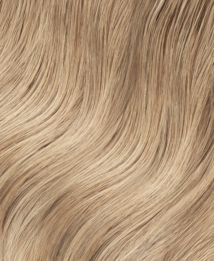 invisible clip-in hair extensions ash blonde.