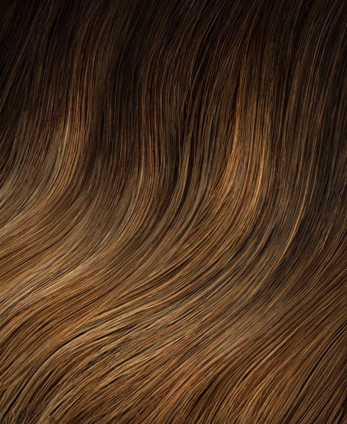 invisible clip-in hair extensions brown melt.