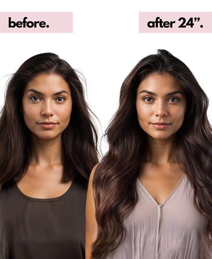 invisible clip-in hair extensions chocolate brown.