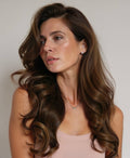 invisible clip-in hair extensions medium brown.