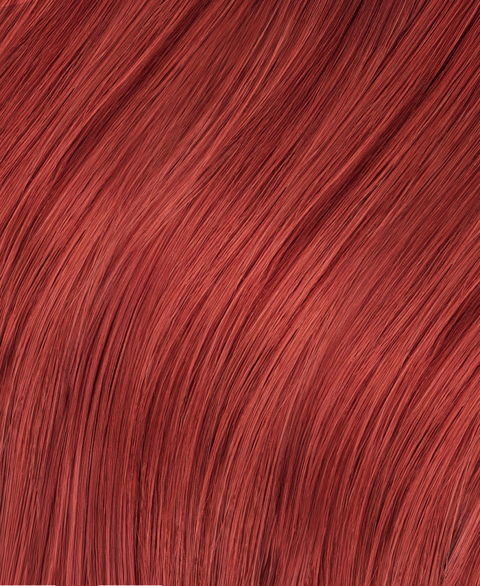 invisible clip-in hair extensions ruby red.