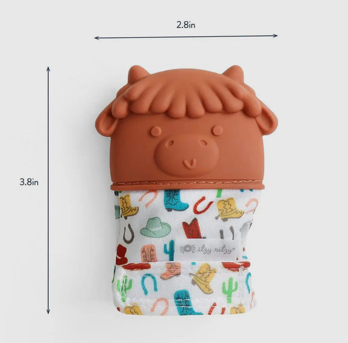 Itzy Mitt Silicone Teething Mitt- Highland Cows