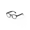 Black eyeglasses on a white background