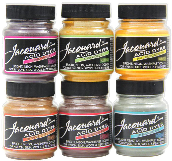 Jacquard Acid Dye 6 Color Neon Set