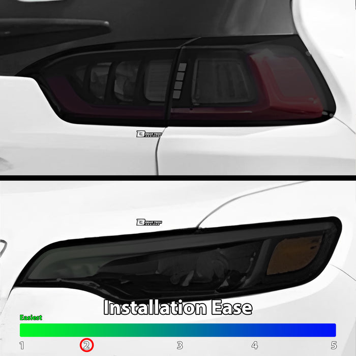 Full Headlight Taillight Precut Smoked PPF Tint Kit Film Overlay Fits Jeep Cherokee 2019 - 2023 - Bogar Tech Designs