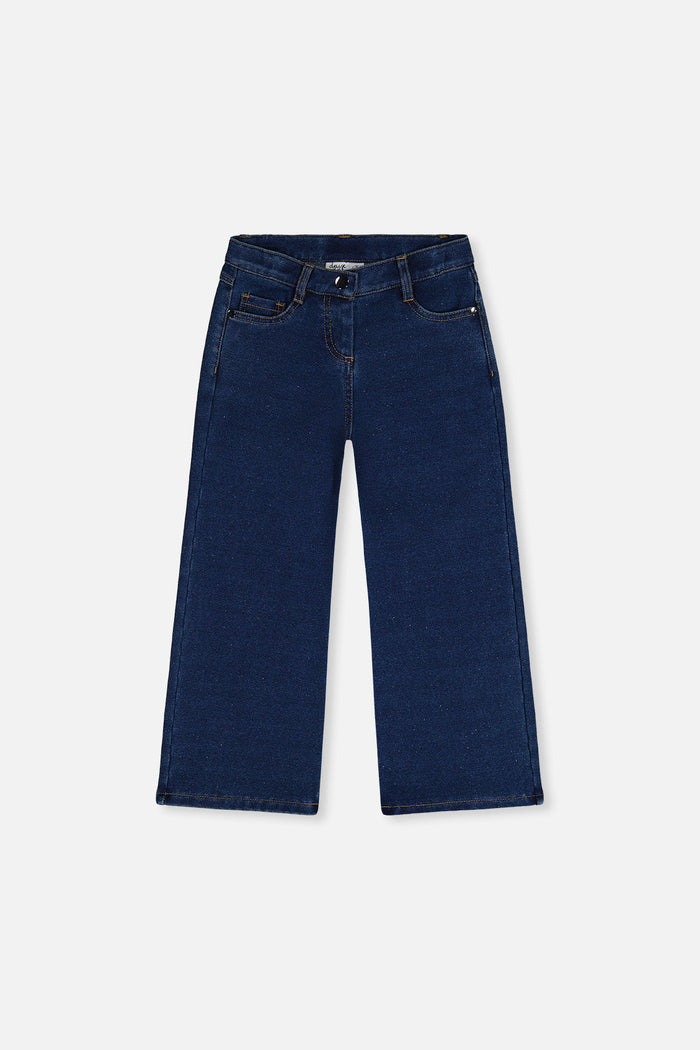 Jeggings With Lurex Navy Blue Denim-0