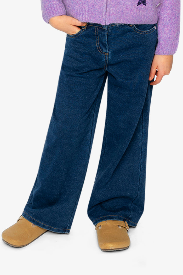 Jeggings With Lurex Navy Blue Denim-1
