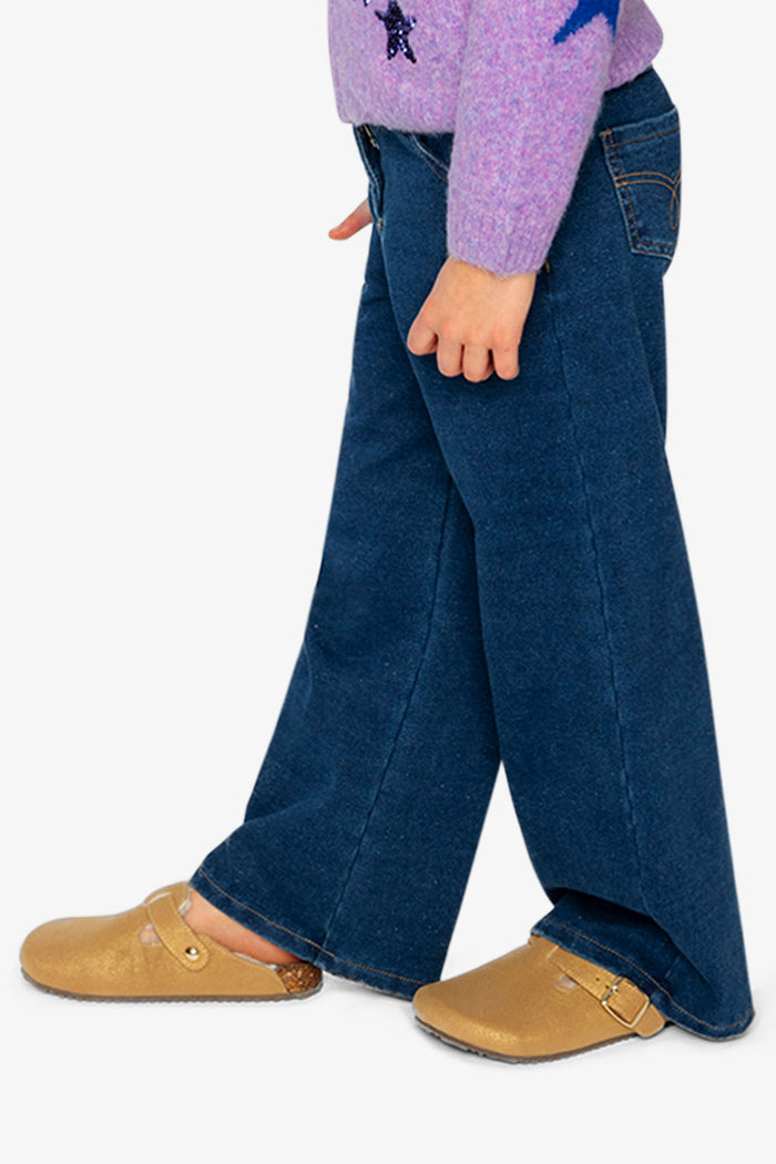 Jeggings With Lurex Navy Blue Denim-2