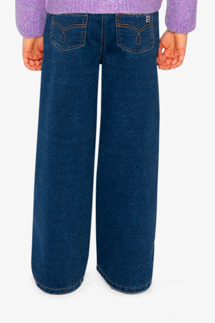 Jeggings With Lurex Navy Blue Denim-3
