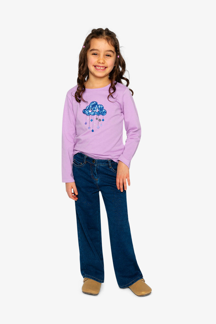 Jeggings With Lurex Navy Blue Denim-4