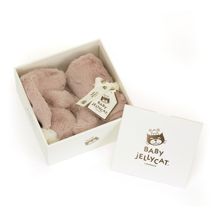 Jellycat Bashful Luxe Bunny Rosa Soother with Gift Box