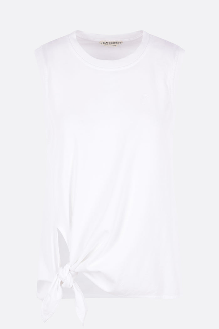 jersey tank top with knot hem