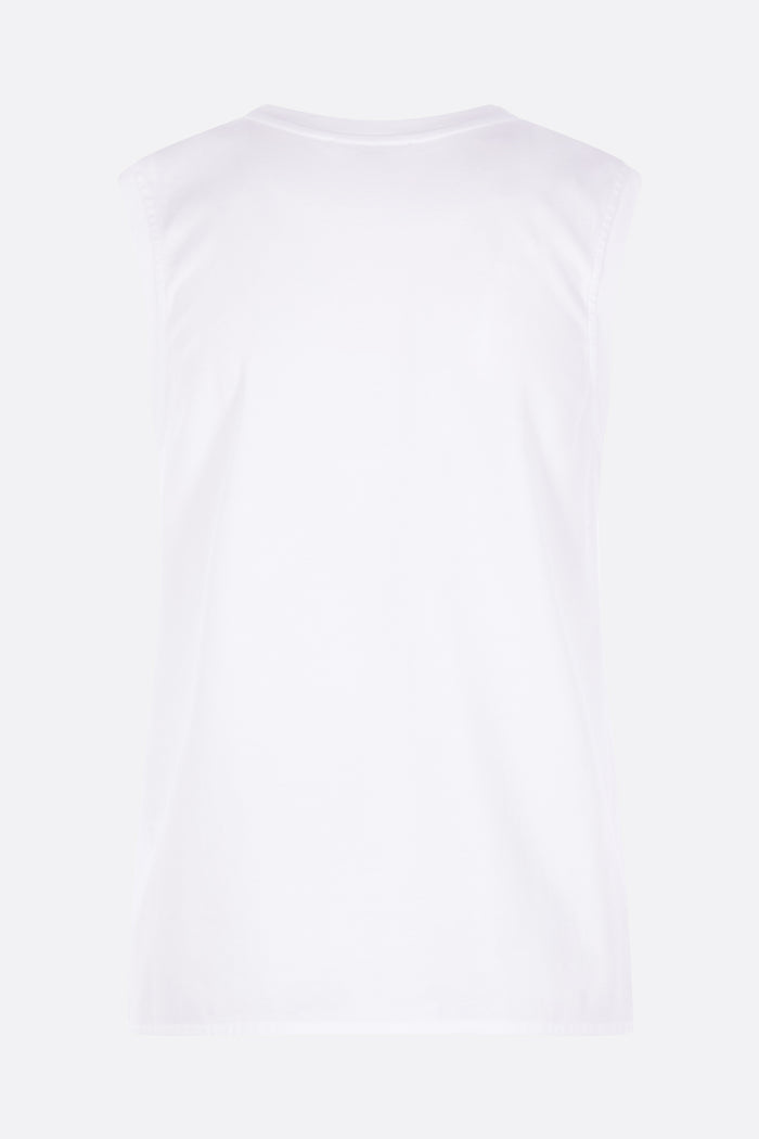 jersey tank top with knot hem