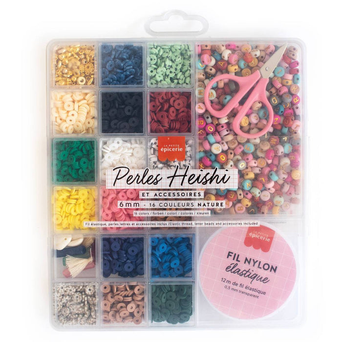 La Petite Epicerie Pro - Jewellery Kit - 6mm Heishi Beads - Nature