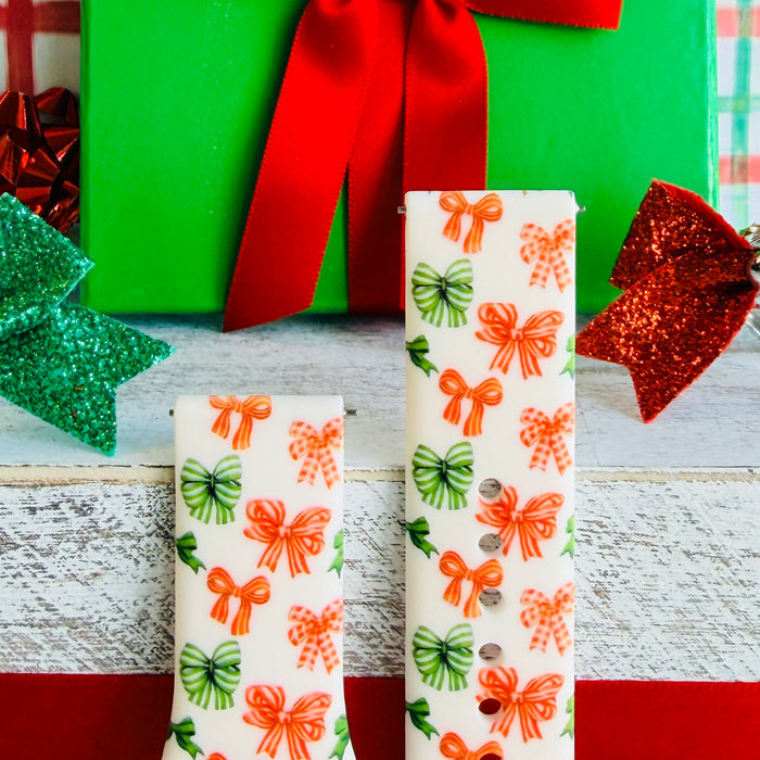 Jingle Bows Print Silicone Band For Samsung Watch