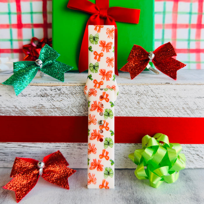 Jingle Bows Print Silicone Band For Samsung Watch