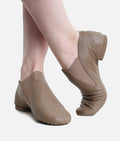 Children Leather Split Sole Jazz Boot with Rubber Pads & Flex Fit - JZE40
